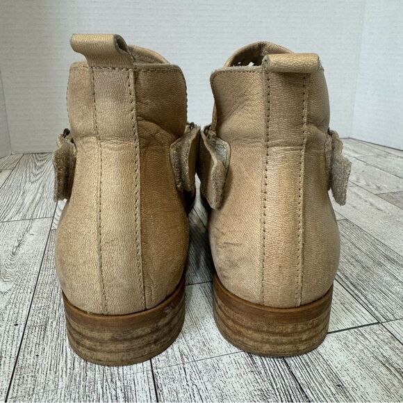 Musse & Cloud- Caila Tan Perforated Leather Ankle Boots- Sz. 38/7.5 - Picture 9 of 14